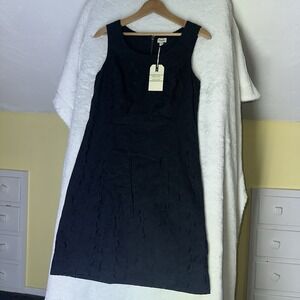 NEW Hatley Navy Blue Embroidered Butterfly Cottage Dress Sleeveless Round Neck 4